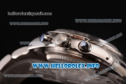 Rolex Daytona Vintage Chrono Miyota OS20 Quartz Steel Case/Bracelet with Silver Markers and Red Dial - Black Inner Bezel