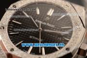 Audemars Piguet Royal Oak 41MM Clone Calibre AP 3120 Automatic Full Steel with Black Dial and Stick Markers (EF)