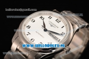 Longines Master 2824 Auto Steel Case with White Dial and Steel Bracelet