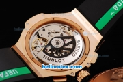 Hublot Big Bang Euro 2008 Swiss Valjoux 7750 Chronograph Movement RG Case with Ceramic Bezel and Black Dial-RG Stick Marker