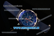 Omega Seamaster Diver 300M Chrono Miyota OS20 Quartz Steel Case with Blue Dial and White Markers