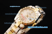 Rolex Datejust Oyster Perpetual Automatic Movement Steel Case with Diamond Gold Bezel and Two Tone Strap-Lady Model