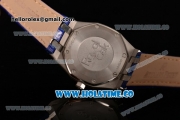 Audemars Piguet Royal Oak Lady Swiss Quartz Steel Case with Blue Leather Strap Blue Dial and Stick Markers