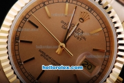 Rolex Datejust Automatic with Gold Case and Champagne Dial