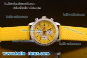 Chopard Mille Miglia GMT Automatic Diamond Bezel with Yellow Dial and Yellow Rubber Strap
