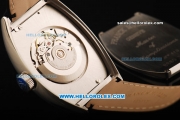 Franck Muller Platinum Rotor Swiss ETA 2824 Automatic Movement Steel Case with White Dial and White Arabic Numerals