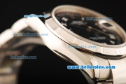 Rolex Oyster Perpetual Date Automatic Movement ETA Coating Case with Black Dial and Steel Strap