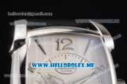 Parmigiani Kalpa Miyota 9015 Automatic Steel Case with White Dial and Black Leather Strap Stick/Arabic Numeral Markers