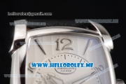 Parmigiani Kalpa Miyota 9015 Automatic Steel Case with White Dial and Black Leather Strap Stick/Arabic Numeral Markers