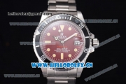 Rolex Tropical Red Submariner Vintage Asia 2813 Automatic Stainless Steel Case/Bracelet Red Dial and Dot Markers