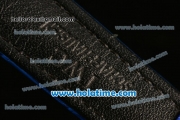 IWC Portuguese Chrono Miyota OS20 Quartz Steel Case with Blue Leather Strap and Blue Dial