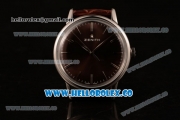 Zenith Vintage Miyota 9015 Automatic Steel Case with Brown Dial and Brown Leather Strap - (AAAF)