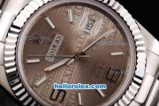 Rolex Datejust II Oyster Perpetual Automatic Movement Khaki Rolex Logo Dial with Numeral/Stick Marker and SS Strap