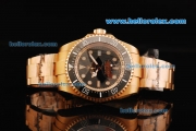 Rolex Sea-Dweller Oyster Perpetual Date Automatic Movement Rose Gold Case and Strap with Black Dial and Black Bezel