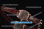 Panerai Radiomir 1940 Clone Panerai P.2002/1 Manual Winding Rose Gold Case with Brown Dial and Stick/Arabic Numeral Markers (KW)