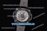 Hublot Masterpiece MP 08 Antikythera Sunmoon Asia 2813 Automatic PVD Case Skeleton Dial Grey Leather Strap and White Markers