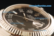 Rolex Datejust II Rolex 3135 Automatic Movement Full Steel with Black Dial and White Roman Numerals