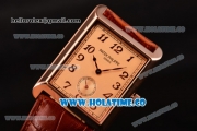Patek Philippe Gondolo Miyota 1L45 Quartz Rose Gold Case with Champagne Dial and Arabic Numeral Markers