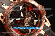 Roger Dubuis Excalibur One-Off Double Tourbillon Black PVD Case Perfect Clone With Miyota 6T51