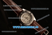 Breitling Colt II Swiss ETA 2824 Automatic Steel Case with White Dial and Brown Leather Strap (AAAF)