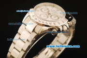 Rolex Daytona Swiss Valjoux 7750 Automatic Movement Full Steel with White Dial and White Stick Markers