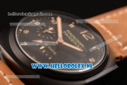 Panerai PAM00552B Radiomir 10 Days GMT Asia Automatic PVD Case with Black Dial and Brown Leather Strap