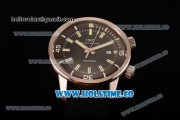 IWC Aquatimer Vintage 1967 Asia Automatic Steel Case with Black Dial Stick Markers and Black Rubber Strap