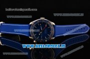 Omega Seamaster Planet Ocean GMT Asia 2813 Automatic Steel Case with Blue Dial and White Stick Markers