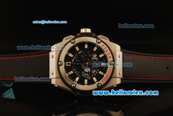 Hublot Formula 1 Monza Chronograph Miyota Quartz Movement Steel Case with Black Dial and Silver Stick Markers