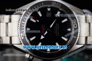 1:1 Omega Seamaster Planet Ocean Swiss ETA 2824 Automatic Steel Case with Black Dial Stick/Arabic Numeral Markers and Steel Bracelet