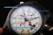 IWC Pilot's Watch TOP GUN Automatic Movement PVD Case with White Dial and Nylon Leather Strap