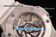 Hublot Big Bang Clone HUB4100 Automatic Steel Case with White Ceramic Bezel and White Dial - 1:1 Original (TW)