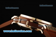 Hublot Big Bang Miyota Automatic Steel Case with Brown Dial and Brown Rubber Strap-Lady Size