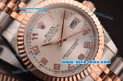Rolex Datejust Oyster Perpetual Automatic Movement Two Tone with Silver Dial