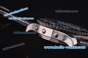 Breitling Airwolf Quartz Movement Steel Case with Black Digital Display and PVD Bezel