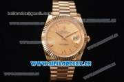Rolex Day Date II Swiss ETA 2836 Automatic Yellow Gold Case/Bracelet with Yellow Gold Dial and Roman Numeral Markers (BP)