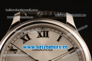 Chopard L.U.C 1937 Miyota 9015 Automatic Steel Case with Silver Dial and Black Leather Strap (AAAF)