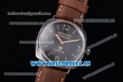 Panerai Radiomir Firenze 3 Days Clone P.3000 Automatic Steel Case with Black Dial and Brown Leather Strap (ZF)