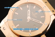 Hublot Classic Fusion Swiss ETA 2824 Automatic Movement Rose Gold Case with Rose Gold Bezel and Black Rubber Strap