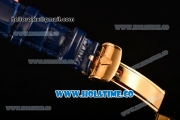 Rolex Day-Date Asia Automatic Yellow Gold Case with Diamonds Markers Blue Dial - Diamonds Bezel (BP)