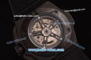 Hublot Big Bang Ferrari Swiss Valjoux 7750-SHG Automatic PVD Case with Stick/Numeral Marekrs Black Dial and Black Rubber Strap