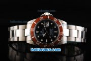 Rolex Submariner Swiss ETA 2836 Automatic Movement Full Steel with Brown Bezel-Black Dial and White Markers