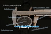 Patek Philippe Calatrava Miyota OS2035 Quartz Steel Case with Black Dial and Stick Markers