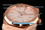 Audemars Piguet Royal Oak 41 Swiss ETA 2824 Automatic Full Rose Gold with White Dial and Stick Markers - 1:1 Original (Z)