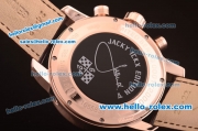 Chopard Chronometer Automatic Rose Gold Case with Orange Dial and Brown Leather Strap