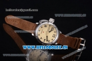 U-Boat Chimera Automatic Asia ST25 Automatic Steel Case White Dial Brown Leather Strap and Arabic Number Markers