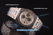 Audemars Piguet Royal Oak Offshore White Themes Swiss Valjoux 7750-SGH Automatic Steel Case with Silver Dial and Steel Strap - Run 12@Sec