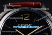 Panerai Radiomir 1940 3 Days PAM00532 Asia ST25 Automatic PVD Case with Black Dial and Brown Leather Strap Stick/Arabic Numeral Markers