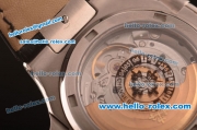 Patek Philippe Swiss ETA 2824 Automatic Steel Case with Brown Dial and Black Leather Strap-1:1 Original
