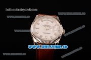 Rolex Day-Date Asia 2813/Swiss ETA 2836/Clone Rolex 3135 Automatic Steel Case with White Dial and Diamonds Markers (BP)